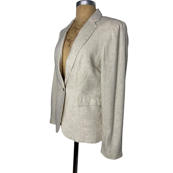 British Khaki Authentic Vintage Women's M Creme Blazer - Picture 3 of 10